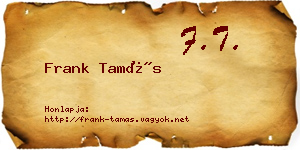 Frank Tamás névjegykártya