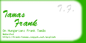tamas frank business card